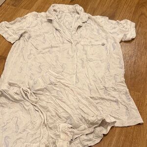 Women’s Victoria’s Secret seahorse 2piece shorts set loungewear pajamas shirt